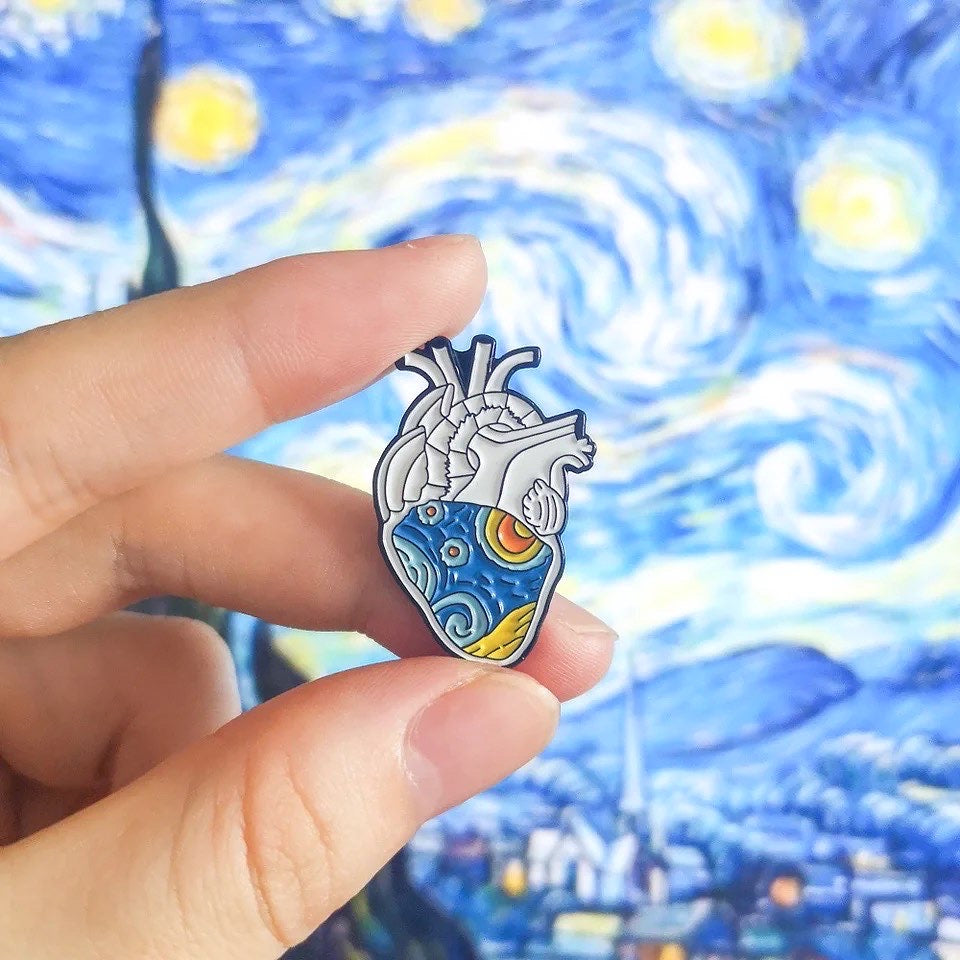 Pin corazon de Van Gogh